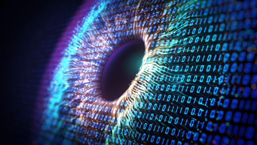 line, eye, particle, abstract, technology, digital, future, futuristic, science, tech, concept, datum, background, graphic, network, security, three-dimensional, communication, pattern, ai, bokeh, code, colours, particle, particle, particle, particle, particle, tech, security