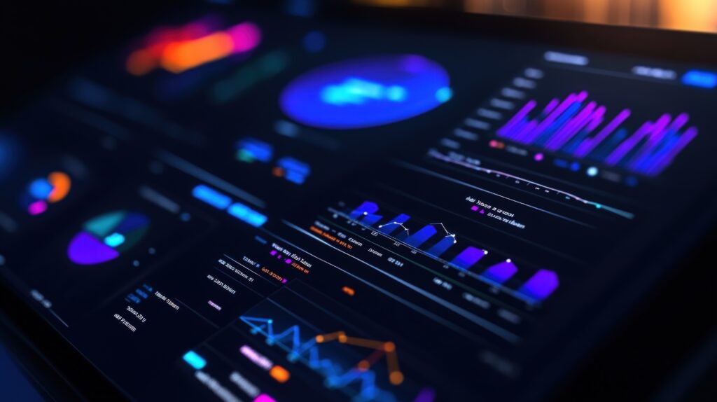 Why Identity Hygiene is Crucial to Business Today night data analysis dashboard display on tablet, home office background